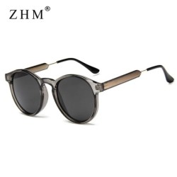 Ochelari de soare rotunzi retro femei bărbați design de marcă ochelari de soare transparenți pentru femei bărbați Oculos De Sol 