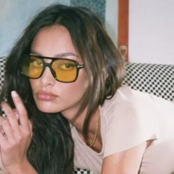 Ochelari de soare pătrați de epocă Ochelari de soare cu oglindă de marcă retro Femei Negru Galben Moda Bomboane Culori Oculos De