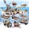 Car de război al marinei, navă, barcă armată, avion, model, nave de război, blocuri de construcție, set de construcție pentru bă