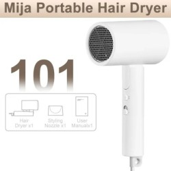 XIAOMI MIJIA Uscător de păr portabil cu anioni H101, uscare rapidă, pliabil profesional, 1600 W, 50 de milioane de loni negativi