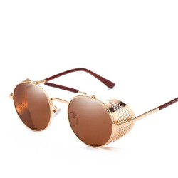 MUSELIFE ochelari de soare retro rotunzi din metal, steampunk, bărbați, femei, ochelari de designer de marcă, ochelari de sol, n