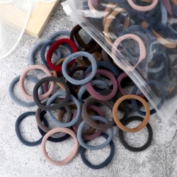 50 buc Benți pentru păr pentru femei, fete, culori mixte, 4 cm, legături de păr de bază, bentiță elastică pentru păr, accesorii 