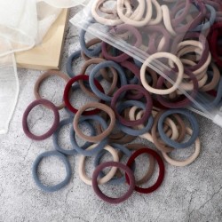 50 buc Benți pentru păr pentru femei, fete, culori mixte, 4 cm, legături de păr de bază, bentiță elastică pentru păr, accesorii 