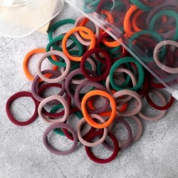 50 bucăți/set femei fete benzi de păr de bază 4 cm, culori uni simple, bentiță elastică pentru păr, frânghii, legături, accesori