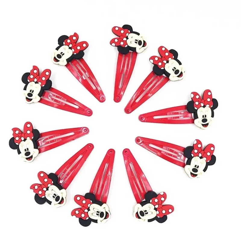 10 bucăți Mickey Minnie Disney Bandă elastică pentru păr Bandă de cauciuc Accesorii pentru păr pentru fete Desene animate Arcuri