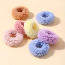5/15 buc/lot pentru fetițe benzi elastice de păr din pluș Bandă mică de cauciuc pentru copii Dulciuri Scrunchie cu blană Legătur
