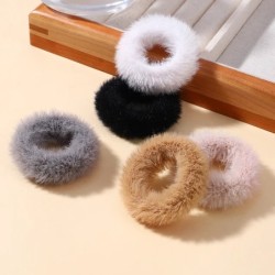 5/15 buc/lot pentru fetițe benzi elastice de păr din pluș Bandă mică de cauciuc pentru copii Dulciuri Scrunchie cu blană Legătur
