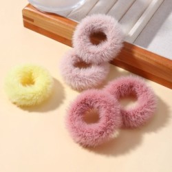 5/15 buc/lot pentru fetițe benzi elastice de păr din pluș Bandă mică de cauciuc pentru copii Dulciuri Scrunchie cu blană Legătur