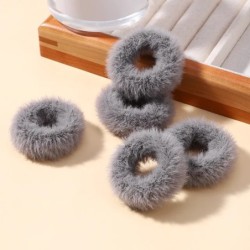 5/15 buc/lot pentru fetițe benzi elastice de păr din pluș Bandă mică de cauciuc pentru copii Dulciuri Scrunchie cu blană Legătur