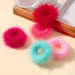 5/15 buc/lot pentru fetițe benzi elastice de păr din pluș Bandă mică de cauciuc pentru copii Dulciuri Scrunchie cu blană Legătur