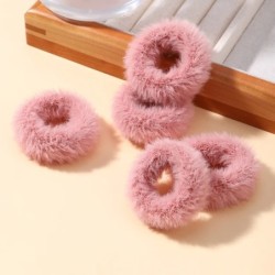 5/15 buc/lot pentru fetițe benzi elastice de păr din pluș Bandă mică de cauciuc pentru copii Dulciuri Scrunchie cu blană Legătur