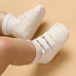 Pantof de primăvară pentru sugari Nou-născut Sugar fete și băieți Recreativ Botez Pantof de mers antiderapant Pantofi alb cu tal
