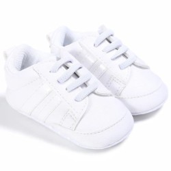 Pantof de primăvară pentru sugari Nou-născut Sugar fete și băieți Recreativ Botez Pantof de mers antiderapant Pantofi alb cu tal