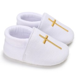 Pantof de primăvară pentru sugari Nou-născut Sugar fete și băieți Recreativ Botez Pantof de mers antiderapant Pantofi alb cu tal