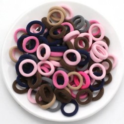 100/200 buc Benzi elastice din nailon colorate pentru femei, fete, pentru coada de cal, pentru cravată mică de păr, benzi de cau