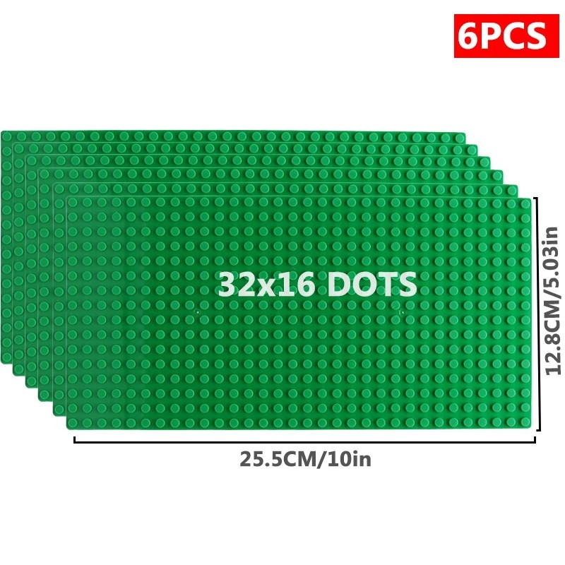 6 buc/set Placă de bază 32*32 32*16 Știfturi Figuri clasice Blocuri de construcție Plăci Cărămizi Placă de bază Blocuri Jucării 