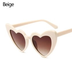 Ochelari de soare în formă de inimă de dragoste pentru femei, cadru mare, modă, drăguț, sexy, retro, ochi de pisică, ochelari de